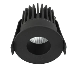 Faretti Da Incasso-Selezionato da Mazzolaluce Faretto tondo nero incasso led per cartongesso 9w 3000k