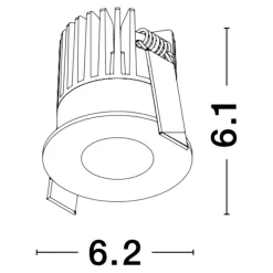 Faretti Da Incasso-Selezionato da Mazzolaluce Faretto tondo nero incasso led per cartongesso 9w 3000k