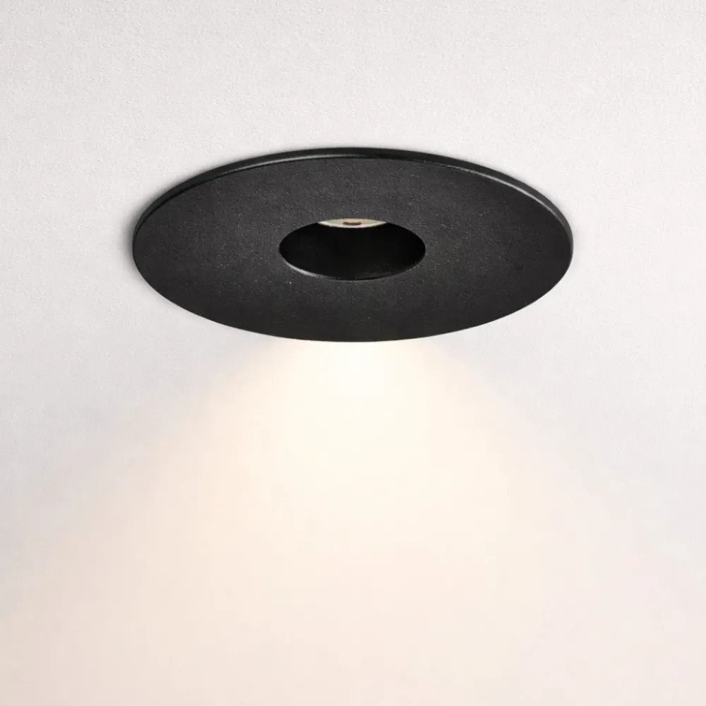 Faretti Da Incasso-Selezionato da Mazzolaluce Faretto tondo nero led da incasso 8w 3000k per cartongesso