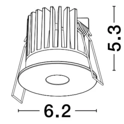 Faretti Da Incasso-Selezionato da Mazzolaluce Faretto tondo nero led da incasso 8w 3000k per cartongesso