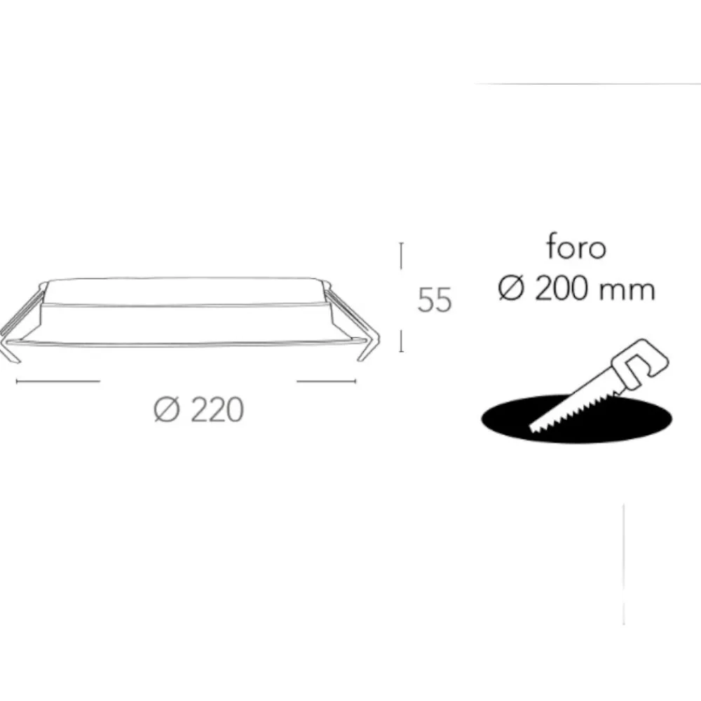 Faretti Da Incasso-Selezionato da Mazzolaluce Faro da incasso led bianco rotondo 30w 220v 4000k fp