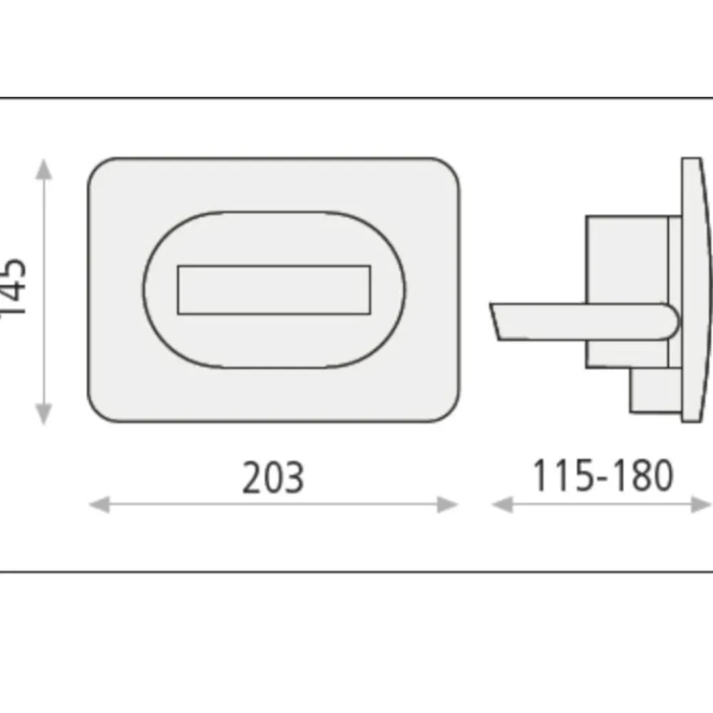 Faretti Da Esterno-Selezionato da Mazzolaluce Faro nero da esterno 50w 4000k orientabile ip65