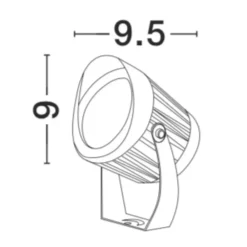 Faretti Da Esterno-Selezionato da Mazzolaluce Faro nero per esterno 10w 3000k orientabile