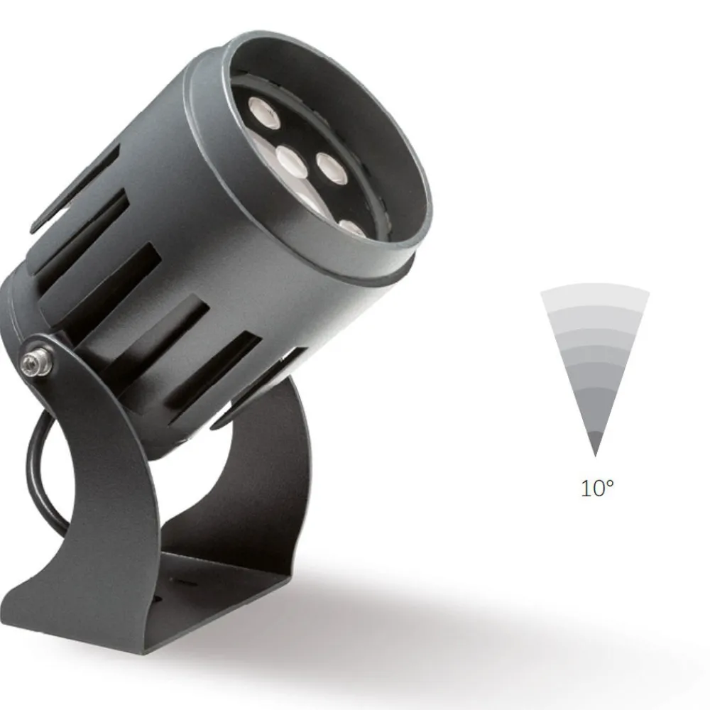 Faretti Da Esterno-Selezionato da Mazzolaluce Faro proiettore grigio da esterno led 25w 3000k ip65