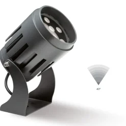 Faretti Da Esterno-Selezionato da Mazzolaluce Faro proiettore led per esterno grigio 25w 4000k ottica 40 ip65