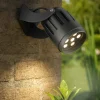 Faretti Da Esterno-Selezionato da Mazzolaluce Faro proiettore 25w 3000k ottima 40 grigio per esterno ip65