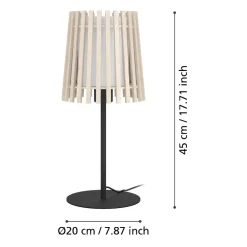 Lampade Da Tavolo-Eglo Fattoria lampada da tavolo stile nordico in legno