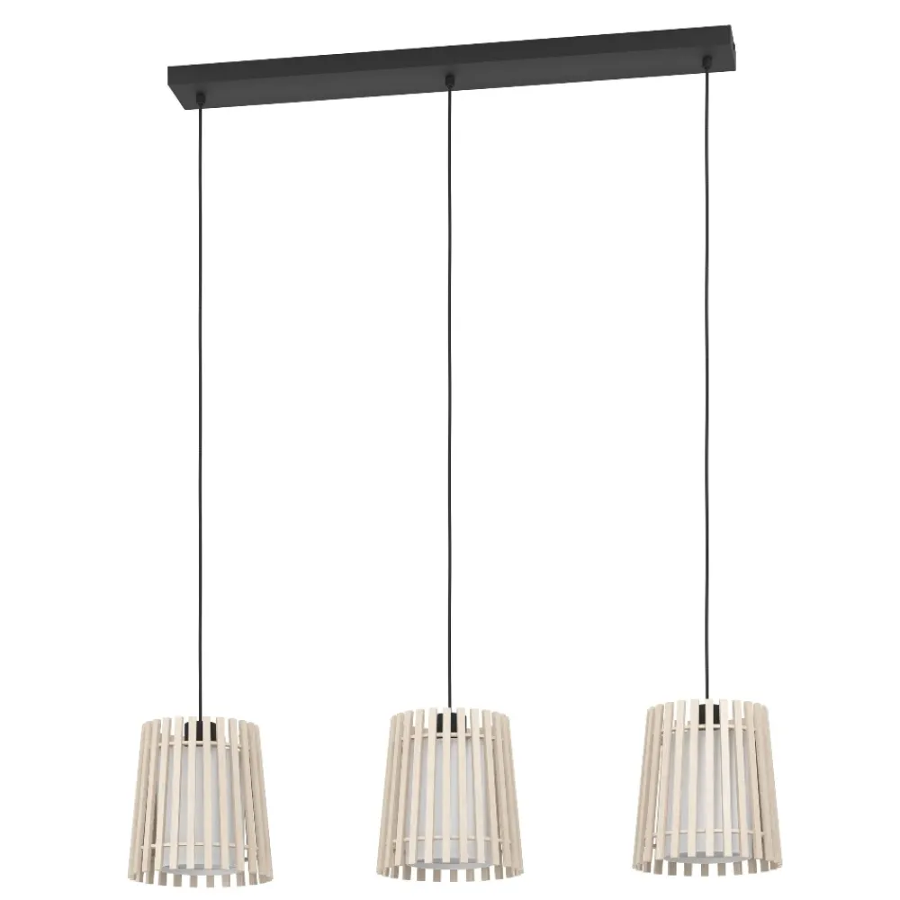 Lampadari Cucina-Eglo Fattoria lampadario da cucina 3 luci design nordico