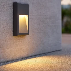 Segnapasso Led-Ideal Lux Febe-2 ap segnapasso led 6w 4000k da esterno ip65 antracite