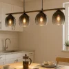 Lampadari Cucina-Eglo Filago lampadario per cucina con portalampada in vetro 4 luci