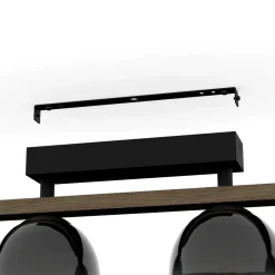 Plafoniere Moderne-Eglo Filago plafoniera moderna con dettagli in legno 4 luci