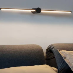 Applique Da Parete-Ideal Lux Filo ap d075 applique led nera 12,5w 3000k design