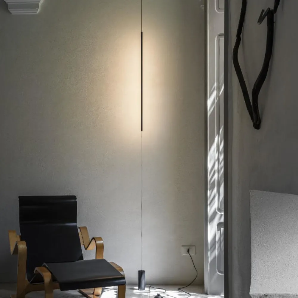 Lampade Da Terra-Ideal Lux Filo pt 2700k lampada da terra nera moderna led