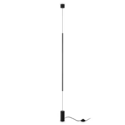 Lampade Da Terra-Ideal Lux Filo pt lampada da terra sospesa moderna nera led 15w 3000k