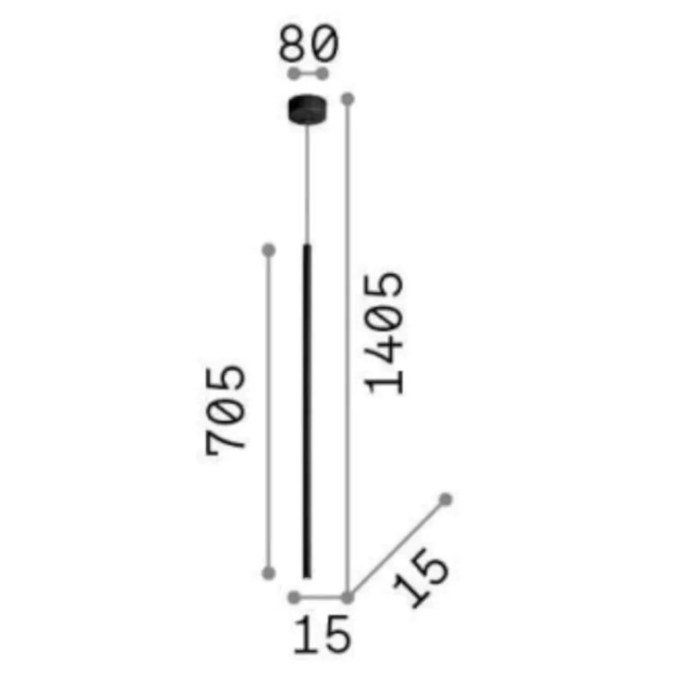 Lampade A Sospensione-Ideal Lux Filo sp1 lampada a sospensione cilindro nero led 2700k