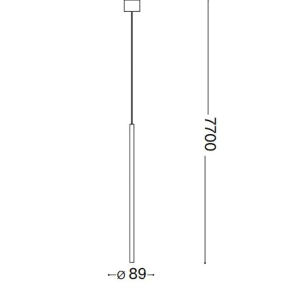 Lampade A Sospensione-Ideal Lux Filo sp1 long wire lampada led per penisola bianco 4w 3000k
