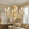 Lampadari Moderni-Ideal Lux Firenze sp8 lampadario 8 luci bianco e oro elegante