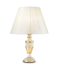 Abat Jour-Ideal Lux Firenze tl1 abat-jour da comodino camera da letto bianca e oro