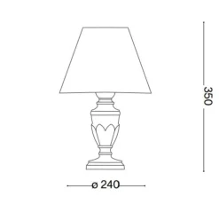 Abat Jour-Ideal Lux Firenze tl1 abat-jour da comodino camera da letto bianca e oro