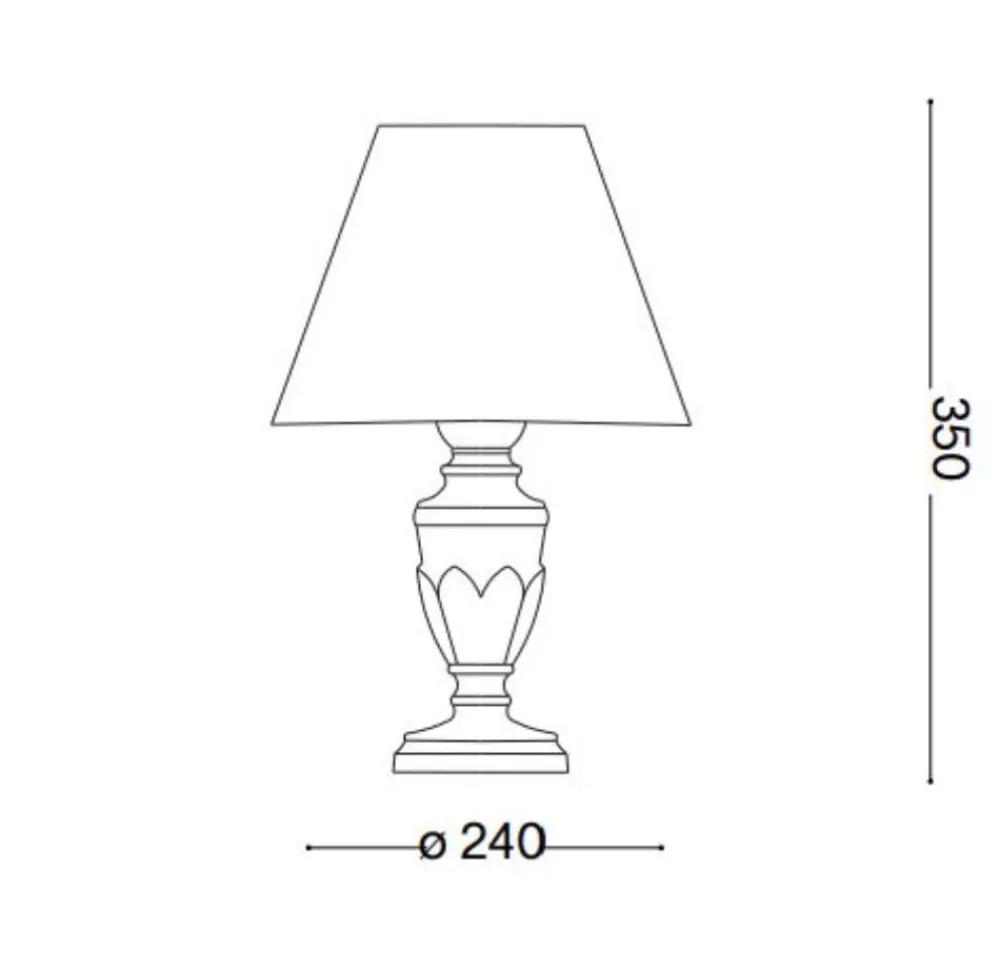 Abat Jour-Ideal Lux Firenze tl1 abat-jour da comodino camera da letto bianca e oro