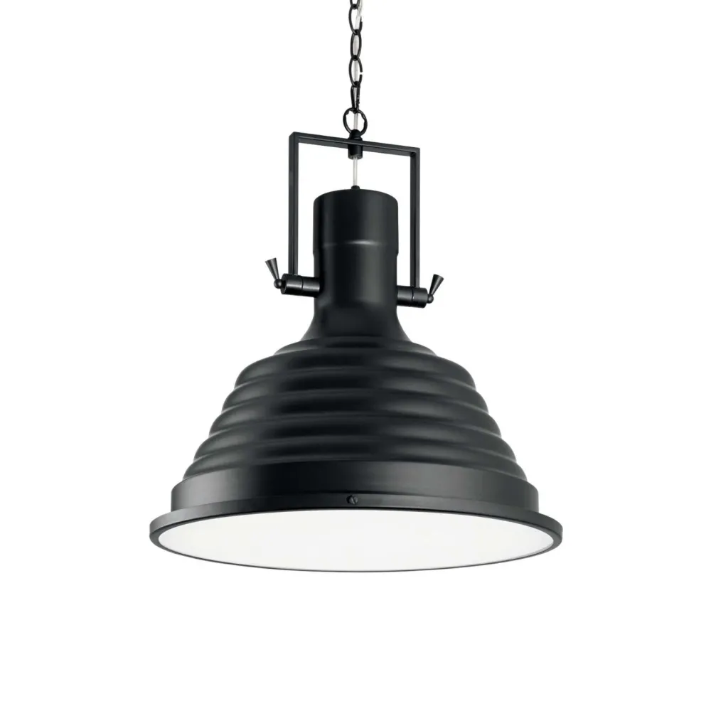 Lampadari Cucina-Ideal Lux Fisherman sp1 lampadario per isola cucina nero opaco