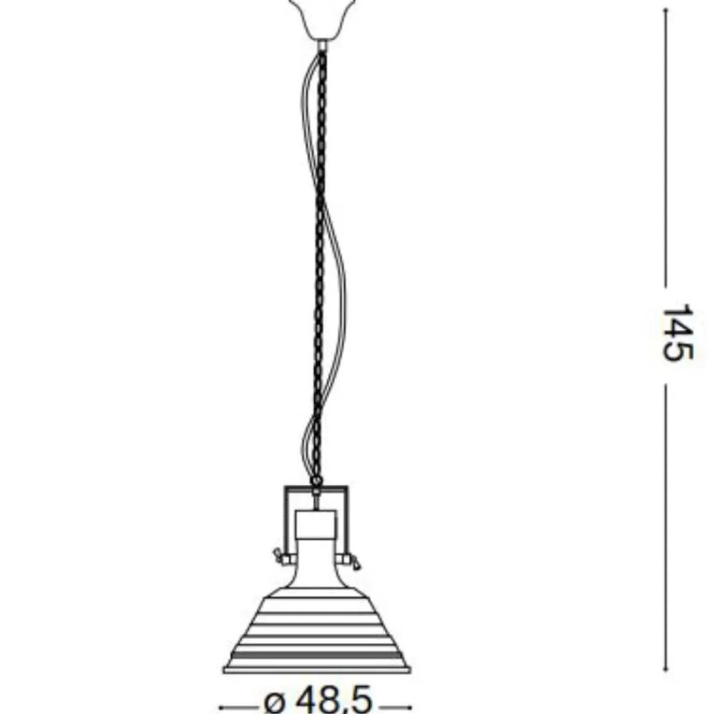 Lampadari Cucina-Ideal Lux Fisherman sp1 lampadario per isola cucina nero opaco