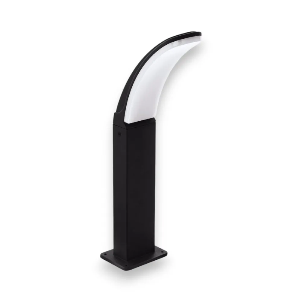 Lampioni Da Giardino-Eglo Fiumicino lampioncino da giardino nero moderno led 11w 3000k