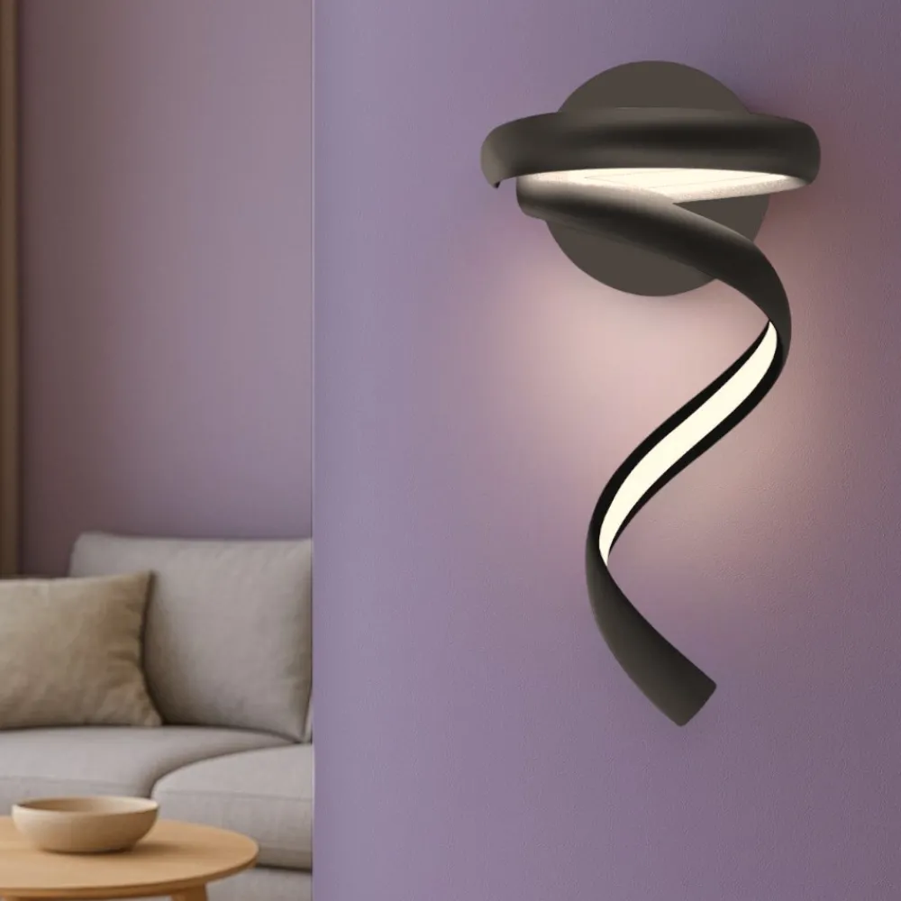 Applique Da Parete-Vivida International Flame vivida applique led 3000k 4000k nero moderna