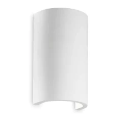 Applique Da Parete-Ideal Lux Flash ap1 round applique in gesso tonda bianca