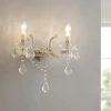 Applique Da Parete-Ideal Lux Florian ap2 applique cristallo oro 2 luci