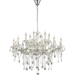 Lampadari Moderni-Ideal Lux Florian sp12 lampadario di cristallo trasparente