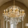 Lampadari Moderni-Ideal Lux Florian sp12 lampadario di cristallo 12 bracci metallo oro
