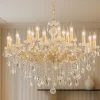 Lampadari Moderni-Ideal Lux Florian sp18 lampadario oro 18 luci pendenti goccia