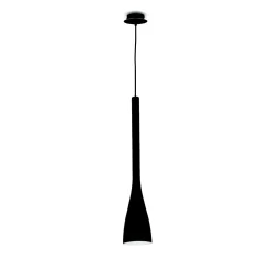 Lampade A Sospensione-Ideal Lux Flut sp1 big ampada a sospensione per penisola vetro nero design