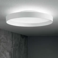 Plafoniere Moderne-Ideal Lux Fly pl d45 plafoniera a led 26w 3000k bianca tonda 45cm per soggiorno