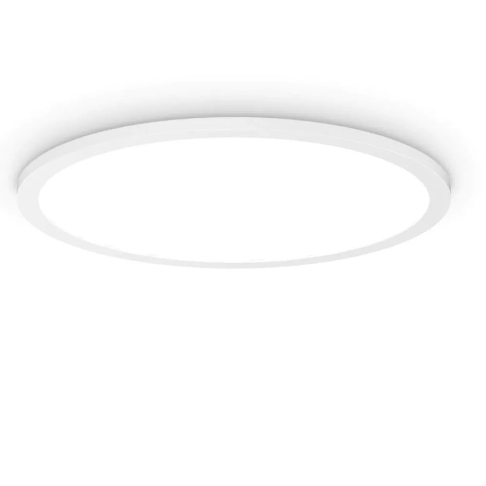 Plafoniere Moderne-Ideal Lux Fly slim plafoniera led 3000k moderna rotonda