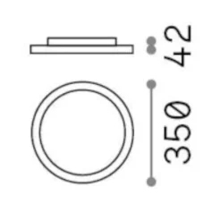 Plafoniere Moderne-Ideal Lux Fly slim pl d35 plafoniera per cucina led 4000k