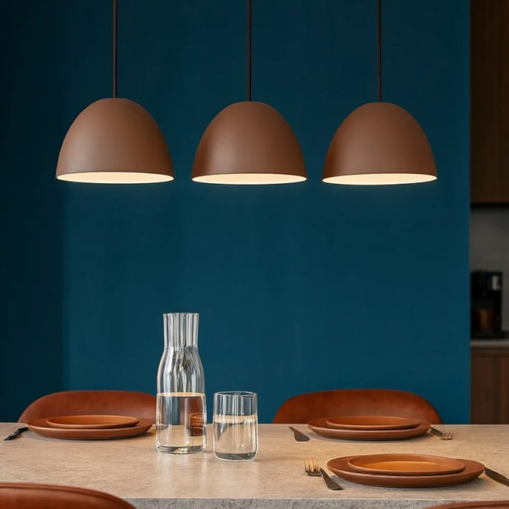 Lampadari Cucina-Ideal Lux Folk sp3 lampadario a tre luci per cucina coffee