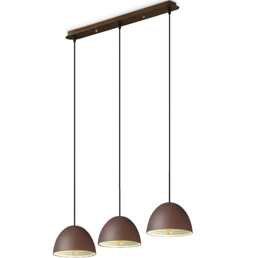 Lampadari Cucina-Ideal Lux Folk sp3 lampadario a tre luci per cucina coffee