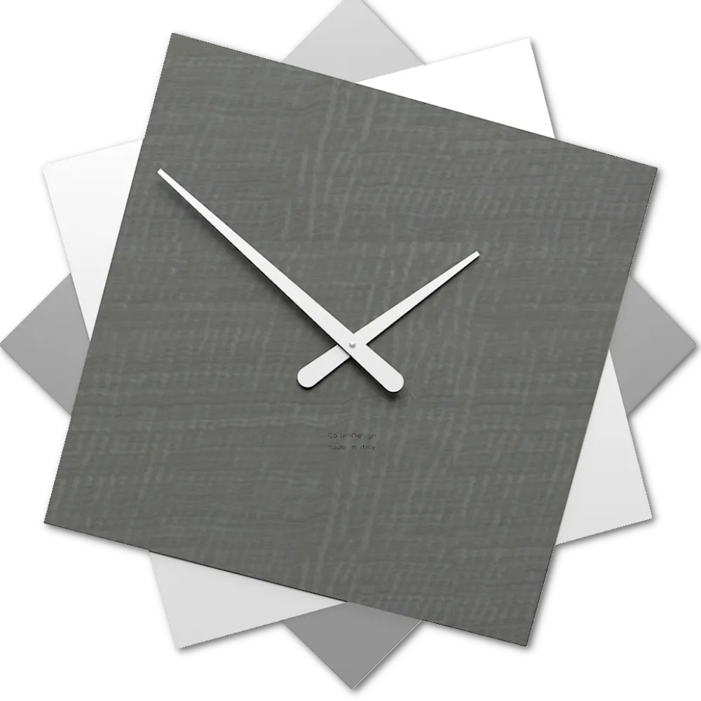 Orologi Da Parete Moderni-Selezionato da Mazzolaluce Foy orologio grande da parete 60cm bianco radica grigia