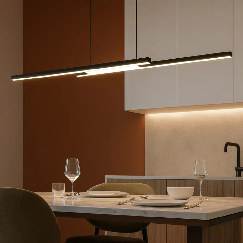 Lampadari Cucina-Eglo Fraioli z lampadario per cucina colore nero led rgb 2700k a 6500k