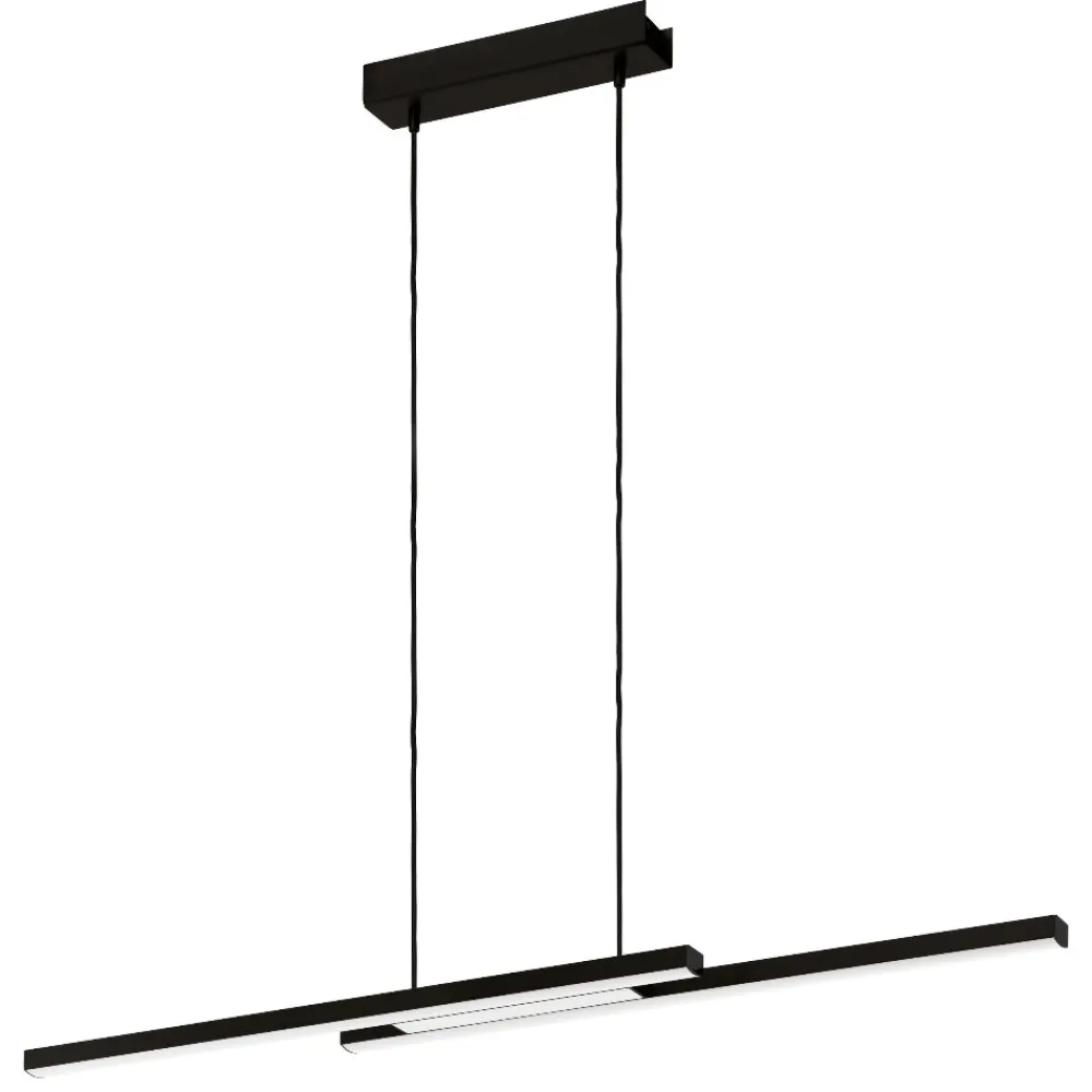 Lampadari Cucina-Eglo Fraioli z lampadario per cucina colore nero led rgb 2700k a 6500k