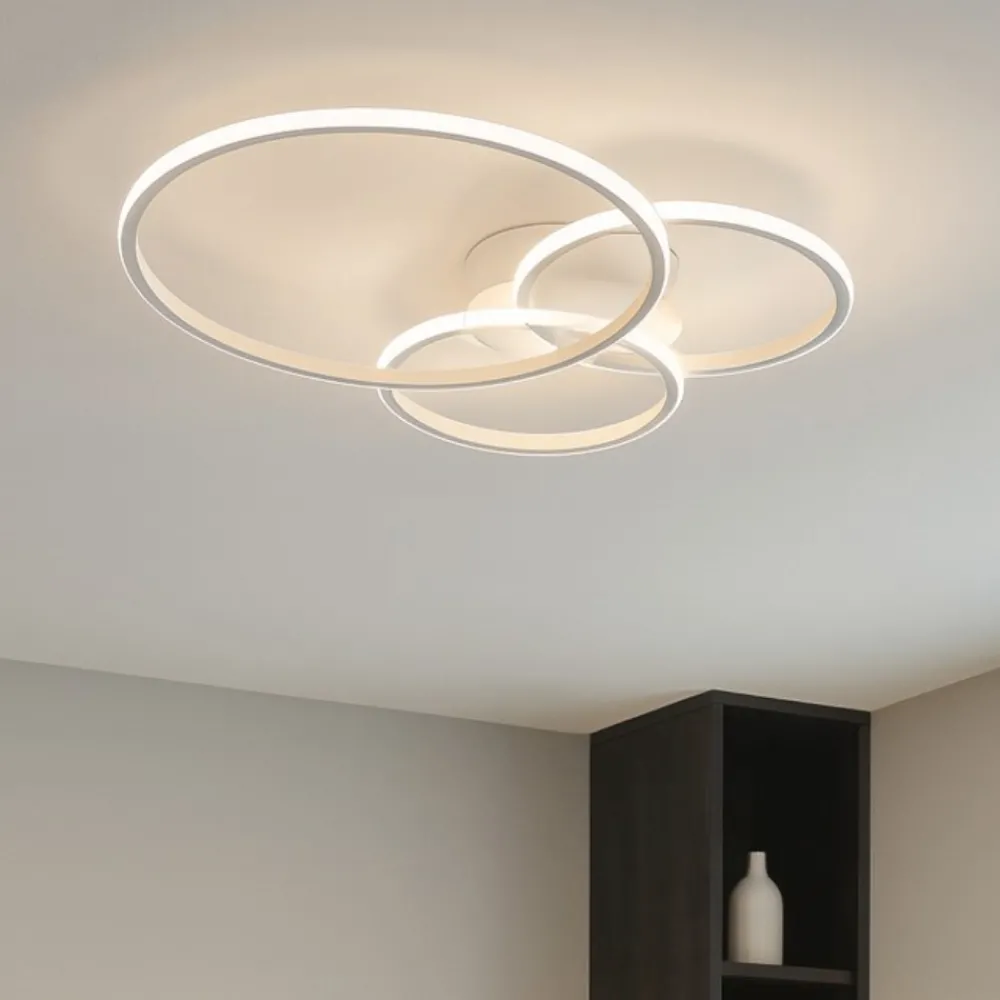 Plafoniere Moderne-Ideal Lux Frame pl cerchio plafoniera led 2700k