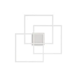 Plafoniere Moderne-Ideal Lux Frame pl quadrato bianco plafoniera led 35w 3000k