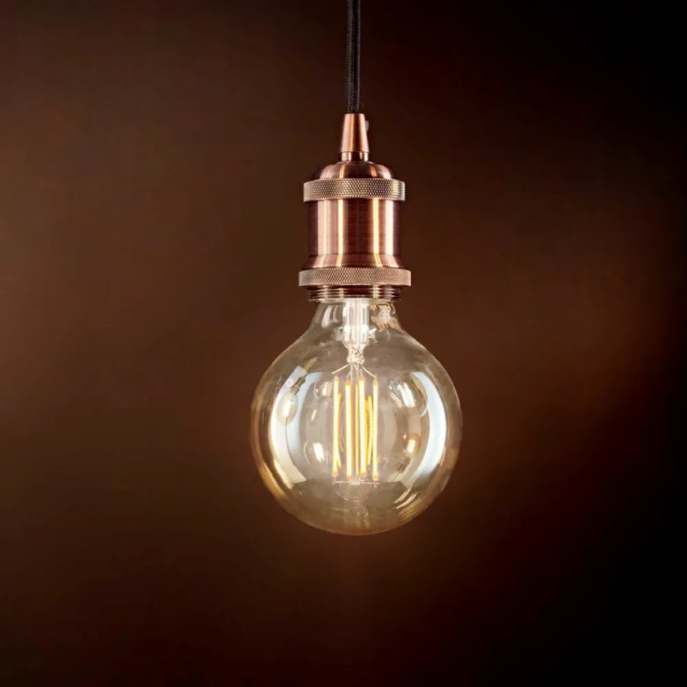 Lampade A Sospensione-Ideal Lux Frida sp1 lampada a sospensione pendente rame nero