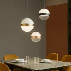 Lampadari Moderni-Ideal Lux Galaxy sp3 lampadario moderno 3 sfere vetro led