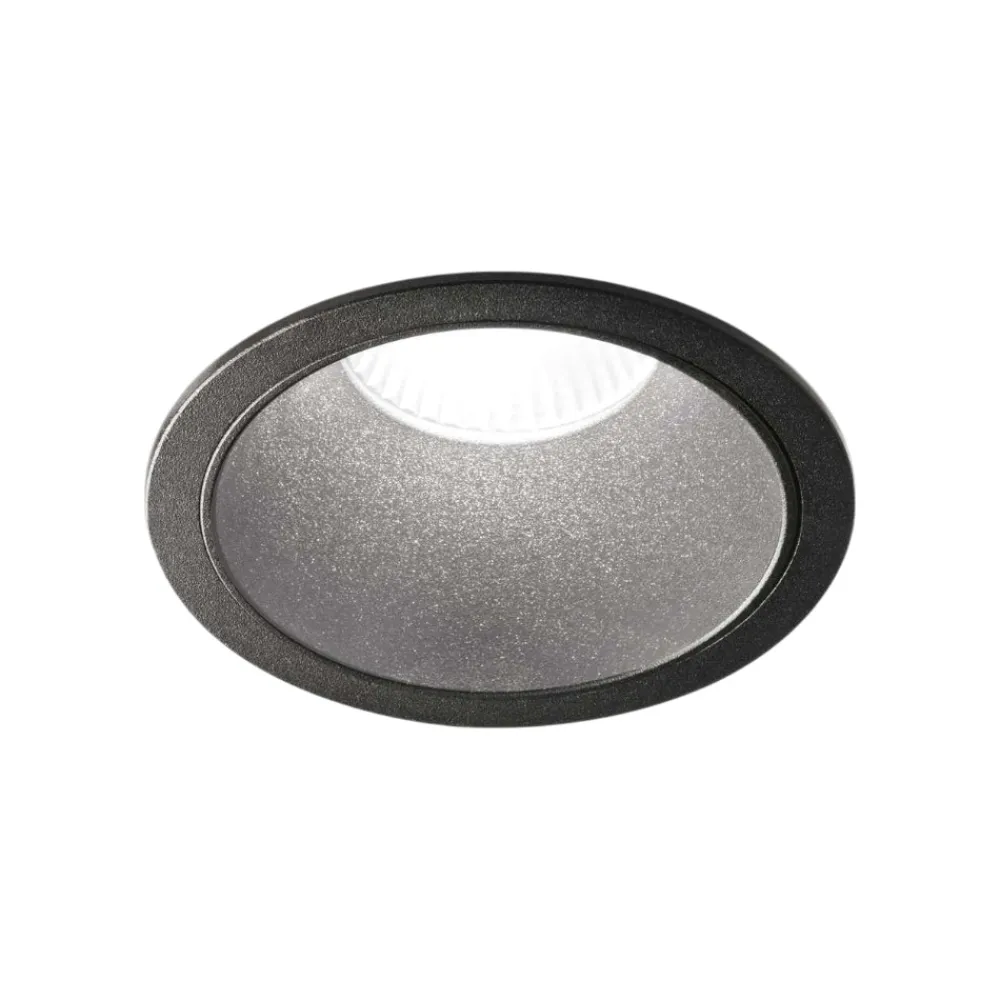 Faretti Da Incasso-Ideal Lux Game trim round faretto led incasso 11w 3000k rotondo nero