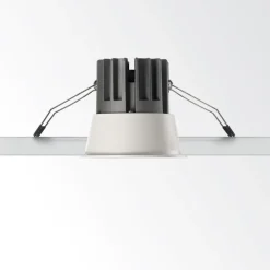 Faretti Da Incasso-Ideal Lux Game trim round faretto led incasso 11w 3000k rotondo nero