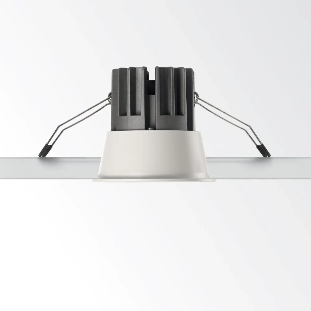 Faretti Da Incasso-Ideal Lux Game trim round faretto led incasso 11w 3000k rotondo nero