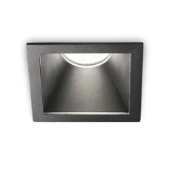 Faretti Da Incasso-Ideal Lux Game trim square faretto da incasso led 11w 2700k nero quadrato